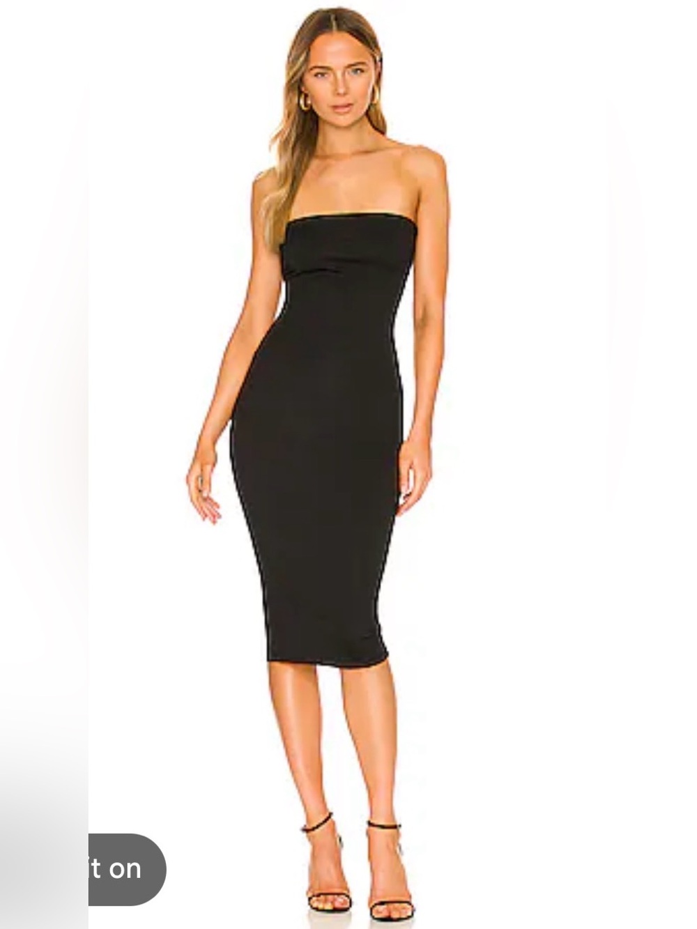 Superdown Lilian strapless black stretch dress size XS